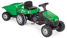 Педальная машина Pilsan Tractor с прицепом Green/Зеленый