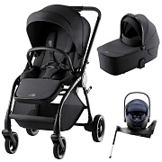 Коляска 3 в 1 Britax Roemer RIO Style и автокресло Baby-Safe PRO Style Night Blue + Vario Base 5Z Carbon Black
