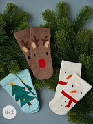 Носочки тонкие Little Star новогоднее ассорти-2, 7-9 см 1