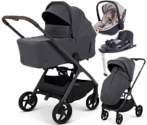 Детская коляска Rant Aventa 4 в 1 с автокреслом Miro Beige и базой Graphite