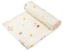 Пелёнка муслиновая Buba Kids, 115х115 см BKMUSSW28 Утка-мандаринка