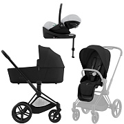 Коляска Cybex Priam IV Matt Black complete Cloud G Fog Grey Base G 3 в 1 Sepia Black