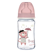 Бутылочка для кормления Canpol Babies Bonjour Paris c широким горлом 240 мл, 3м+ 35/232 розовый