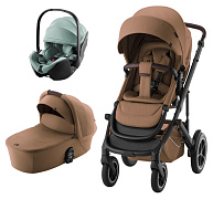 Коляска 3 в 1 Britax Roemer Smile 5Z LUX и автокресло Baby-Safe PRO Jade Green Warm Caramel
