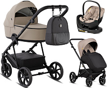 Детская коляска Tutis Enzo 4 в 1 с автокреслом Beno Beige и базой 1702545 Камень/ Dune