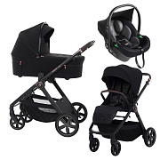 Детская коляска 3 в 1 Espiro Only 2025 и автокресло Pi Black 410 stylish black/Чёрный (Black 110)