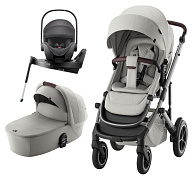 Коляска 3 в 1 Britax Roemer Smile 5Z LUX и автокресло Baby-Safe PRO Classic Deep Grey + Vario Base 5Z Linen Grey