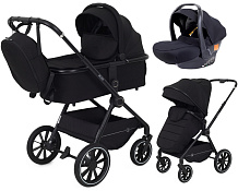 Детская коляска Rant Moss 3 в 1 с автокреслом Carry Pro Black Black