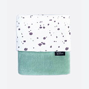 Двусторонний велюровый плед Mjolk Пыльный ментоловый 100х89 см