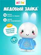 Музыкальная интерактивная игрушка alilo G6+ Медовый зайка 60303 голубой