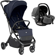 Прогулочная коляска Sweet Baby Aura + автокресло Premier Grey Dark Blue