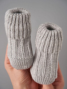 Носочки вязаные Little star Лапша 5102 (ЧЗ-нк) серый меланж