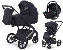 Детская коляска Rant Garda 3 в 1 с автокреслом Evomax Black Black