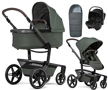 Детская коляска 3 в 1 Joolz Day 5 и автокресло Baby-Safe Core Space Black + конверт в подарок Forest green