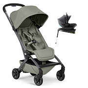 Прогулочная коляска Joolz Aer 2 и автокресло Baby-Safe Core Midnight Grey и база Baby-Safe Core Sage green