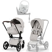 Коляска Cybex Priam V Chrome Style Cloud T Urban Mobility White Base T 4 в 1 City Grey