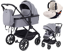 Детская коляска Rant Moss 3 в 1 с автокреслом Rant Cruise Beige Classic Grey