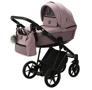 Детская коляска Adamex Belissa 2 в 1 B-PS21/A  (СЕРО-РОЗОВ+СИРЕНЬ ПЕРФ.КОЖА)