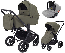 Детская коляска Rant Flex 3 в 1 RA076 с автокреслом Cruise Grey Green