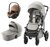 Коляска 3 в 1 Britax Roemer Smile 5Z LUX и автокресло Baby-Safe PRO LUX Warm Caramel Linen Grey