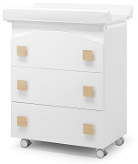 Пеленальный комод Erbesi Evolution белый/натуральный