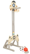 Стойка баскетбольная Pituso Space Rocket с кольцебросом,футб.воротами White/Молочный