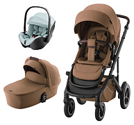 Коляска 3 в 1 Britax Roemer Smile 5Z LUX и автокресло Baby-Safe PRO Style Harbor Blue Warm Caramel