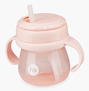 Поильник Happy Baby с трубочкой и ручками 250 мл 14012 pink
