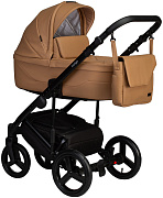 Детская коляска Indigo Lamar 2 в 1 La03 рыжая кожа