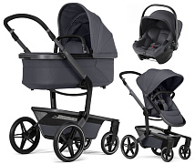 Детская коляска 3 в 1 Joolz Day 5 и автокресло Baby-Safe Core Midnight Grey Stone Grey