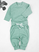 Комплект AmaroBaby Fashion кофточка и штанишки зеленый 92
