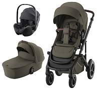 Коляска 3 в 1 Britax Roemer Smile 5Z LUX и автокресло Baby-Safe PRO Midnight Grey Urban Olive