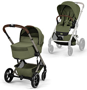 Коляска Cybex Balios S Lux with Fold Cot TPE 2 в 1 Moss Green с дождевиками