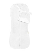 Пеленка-кокон на молнии Amarobaby Fashion с шапочкой молочный 68