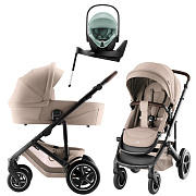 Коляска 3 в 1 Britax Roemer Smile 5Z Style и автокресло Baby-Safe Pro Jade Green + Vario Base 5Z Teak