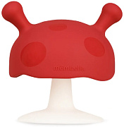 Прорезыватель Mombella Грибочек, силиконовый красный