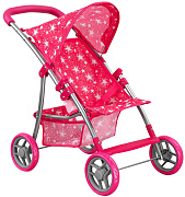 Кукольная коляска Pituso Stars/Pink/Звезды/Розовый