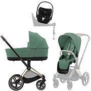 Коляска Cybex Priam IV Rosegold complete Cloud T Jeremy Scott Wings Base T 4 в 1 Leaf Green