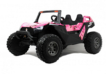 Детский электромобиль RiverToys A707AA LUX 4WD розовый камуфляж