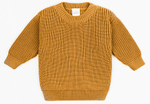 Свитер вязаный детский Amarobaby Pure Love Buddy горчичный 92