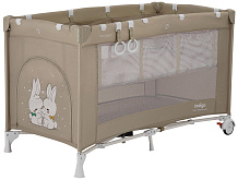 Манеж-кровать Indigo Summer 2 уровня New бежевый