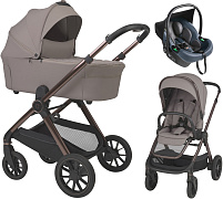 Детская коляска 3 в 1 Espiro Code 2026 и автокресло Pi Gray blue 109 unusually taupe