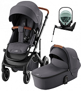 Коляска 4 в 1 Britax Roemer Smile 5Z и автокресло Baby-Safe Pro Jade Green + Vario Base 5Z Midnight Grey