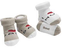 Набор носочков Uviton махра 2 пары 0173 ЧЗ Я люблю маму/папу 56