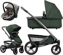 Детская коляска 3 в 1 Joolz Geo5 и автокресло Osann Cuddle Wheat без адаптеров Forest Green