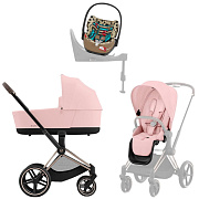 Коляска Cybex Priam IV Rosegold complete Cloud T One Love Base T 4 в 1 Peach Pink