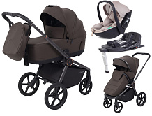 Детская коляска Rant Flex Therm Soft 4 в 1 с автокреслом Miro Beige и базой Shine Brown