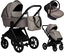 Детская коляска Indigo Solio 3 в 1 с автокреслом Avionaut Cosmo Beige So01 бежевый