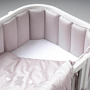 Комплект в кроватку Perina Teddy Sateen Collection 6 пр. 100х70 серый