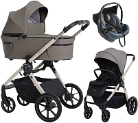 Детская коляска 3 в 1 Espiro Yoga 2026 и автокресло Pi Gray blue 209 meditation breze